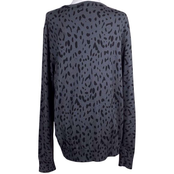 NWT J.LINDEBERG Women's Merino Wool Crewneck Sweater Size XXL Animal Print Gray - Picture 10 of 16